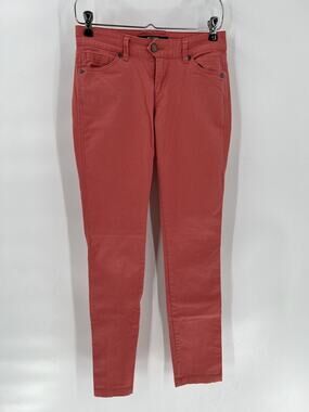 Fifty Five DSL Pants Womens 26 Peach Pink Skinny Straight Low Rise Casual